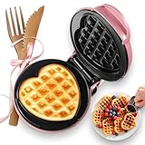Mini Waffeleisen Herzform, 10 cm Antihaft Waffel Maker, Kleine...