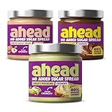 ahead Crunchy Crazy Nusscreme Probierpaket | 3 x 200g Haselnusscreme &...