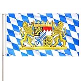 Bayern Flagge, 90x150 cm oktoberfest deko, Bayern Fahne, Bayerische Fahne,...