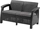 Allibert by Keter Corfu Gartensofa Lounge aus Kunststoff, inkl. Outdoor...