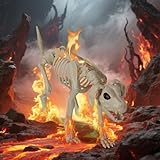 mufojyez Halloween-Skelett-Hund, 80 cm, realistisches Tier, Kunststoff,...