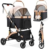 Hundebuggy 3 in1 Hundewagen Hundebox Transporttasche,Faltbar klappbar...