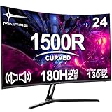 Minifire 24 Zoll Curved Gaming Monitor 180Hz, 1ms, 130% sRGB, Mit...