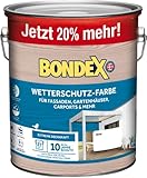 Bondex Wetterschutz Farbe Weiß 3 L für 27 m² | Extreme Deckkraft |...