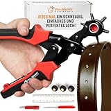 Lochzange für Leder und Gürtel, Revolverlochzange mit 6 Lochgrößen...