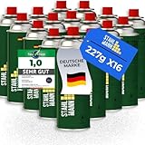 STAHLMANN® Gaskartuschen 227g [Made in EU] – Butangas Kartusche mit...