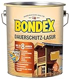 Bondex Dauerschutz Lasur Kiefer 4 L für 52 m² | Hoher Wetter- und...