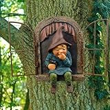JTZXJJX Elf Out The Door Tree Hugger, Gartenstatue Zwerg Harz Zwerg Figur,...