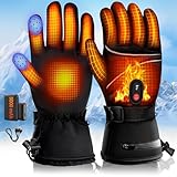 DeeprBetter Beheizbare Handschuhe Damen Herren, 5000mAh Akku Beheizte...