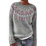Norweger-Pullover für Damen, große Größe, Damenpullover, Winter,...