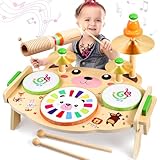 Subtail Schlagzeug Set - Trommel für Kinder ab 3 Jahre - Musikspielzeug...