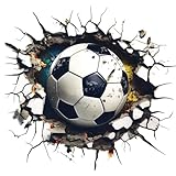 aupawdy 3D Fussball Wandtattoo, Fußball Wandtattoo Selbstklebende...