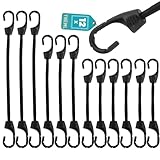 YnewL 12 Stück Spanngummi mit Haken, 10/15/20cm Expander mit Haken,...