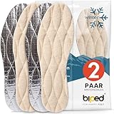biped 2 Paar Winter Einlegesohlen - Schuheinlagen aus echter Lammwolle -...
