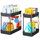 StowBin Küchen Organizer - 2 Pack Unter Waschbecken Regal mit 4 Haken &1...