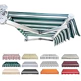 YHDMDQ Manuelle Einziehbare Markisenstoff 200x150/300x200/450x350/600x200cm...