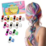 HaiolorPro Haarkreide für Mädchen Set, 10 Auswaschbare Farben Haarkreide...