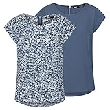 ONLY Damen Top ONLVIC 2er Pack Basic Shirt Rundhals Regular Fit Bluse...