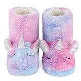 LACOFIA Kleinkind Tier Hausschuhe Kinder Plüsch Stiefel für Mädchen...