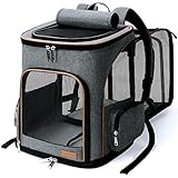 Lekesky Erweiterbar Katzenrucksack Hunderucksack für Katzen und Kleine...