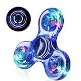 SCIONE Fidget Spinner,Leuchtende Fidget Toys für Kinder LED Kristall...