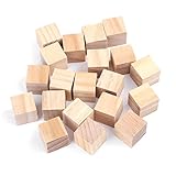 Kleine Holzwürfel 20mm, Natürliche Unvollendete Holzwürfel zum Basteln,...