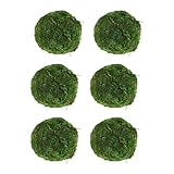 ULDIGI Künstliche Mooskugeln 6 Stück 8cm Grüne Moosbälle für Garten...