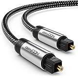 deleyCON 1m Toslink Kabel Optisches Digital Audio Kabel mit Metallstecker &...
