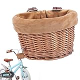Generisch Geflochtener Fahrradkorb,Korb Aus Rattan Für Lenker | Frontkorb...