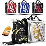 ROCKRO Skischuhtasche mit Helmfach - Robuste Tasche für Skischuhe -...