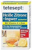 tetesept Heiße Zitrone mit Ingwer – Instant Pulver zuckerfrei mit Zink &...