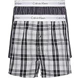 Calvin Klein Boxer Slim 2Pk Boxershorts Herren, Mehrfarbig (RYAN STRIPE D...