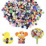 1000 Stück Bunte Knöpfe Candy Farben Kleine Knöpfe Kunststoff...