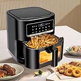 7L Heißluftfritteuse, Emphsism 1700W 7 Liter Air Fryer mit Sichtfenster,...
