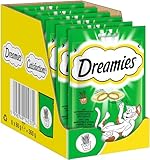 DREAMIES Katzensnacks - 6x60g - mit Katzenminze - Traumhaft knusprige...