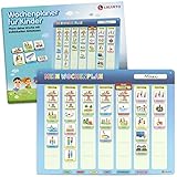 LIKARTO Wochenplaner für Kinder - Montessori Magnettafel inkl. 198 Magnete...