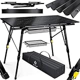 KESSER® Campingtisch faltbar Klapptisch mit Aluminiumrahmen Aufrollbare...