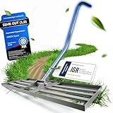 GREEN Spark Rasenrakel [Ergonomisch] mit Klicksystem | 80x30cm | für...