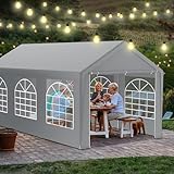NAIZY Partyzelt 3x6 m Pavillon mit Wasserdicht Dach & Abnehmbaren...