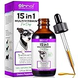 Hundemultivitamin, 15-in-1 Flüssigvitamin mit Glucosamin & MSM für...