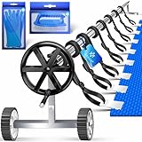 KESSER® Pool Premium Aufrollsystem 3m - 5,70m | Mit Rädern | für...
