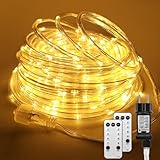 200 Led Lichterschlauch Lichterkette, 23m Lichterschlauch Aussen Warmweiß...