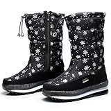 Generisch Schneestiefel Damen Wasserdicht Hoch Snowboots Warm Rutschfest...
