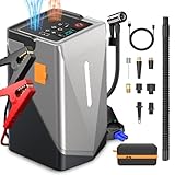 Starthilfe Powerbank mit 150PSI Kompressor, 3000A Auto Starthilfe für 12V...