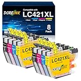 8er-Pack LC421XL Kompatible Tintenpatronen für Brother LC421 LC-421XL für...