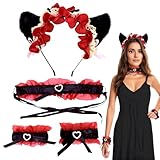 Stirnband für Frauen für Frauen, Katzenohren, Halloween Katze, Stirnband...