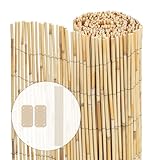 VOUNOT Schilfrohrmatte140x300 cm, Schilfmatten Sichtschutz, Windschutz &...