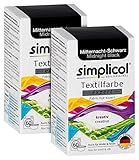 Simplicol Textilfarbe expert Mitternacht-Schwarz 1748, 2er Pack