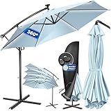 KESSER® Alu Ampelschirm LED Solar Inkl. Abdeckung Fernbedienung &...