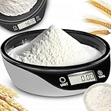 Retoo Küchenwaage mit Schüssel Abnehmbarer, bis 5 kg, Kochwaage zum...